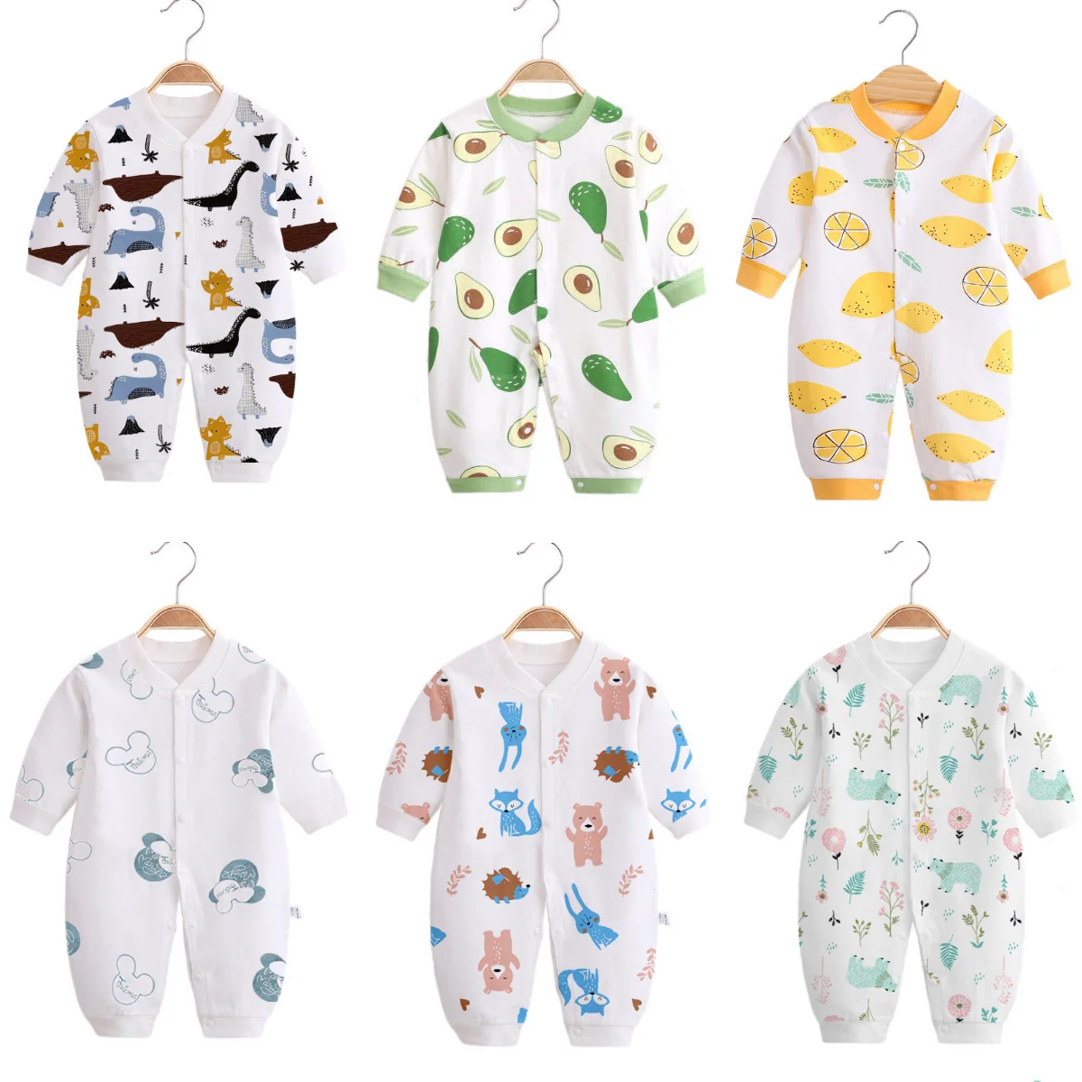 Top Trends: Newborn Cotton Cartoon Print Romper Baby Boy Girl Long Sleeve Clothes 0-12M Shoppable Styles