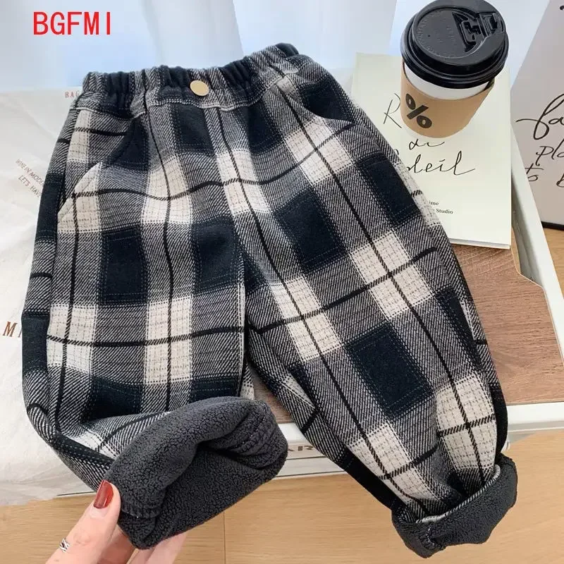 Top Trends: Winter Boys Thick Pants Kids Plus Velvet Warm Trousers Children Padded Cotton Long Pants Autumn Casual Sports Pants 2-10 Yrs Shoppable Styles