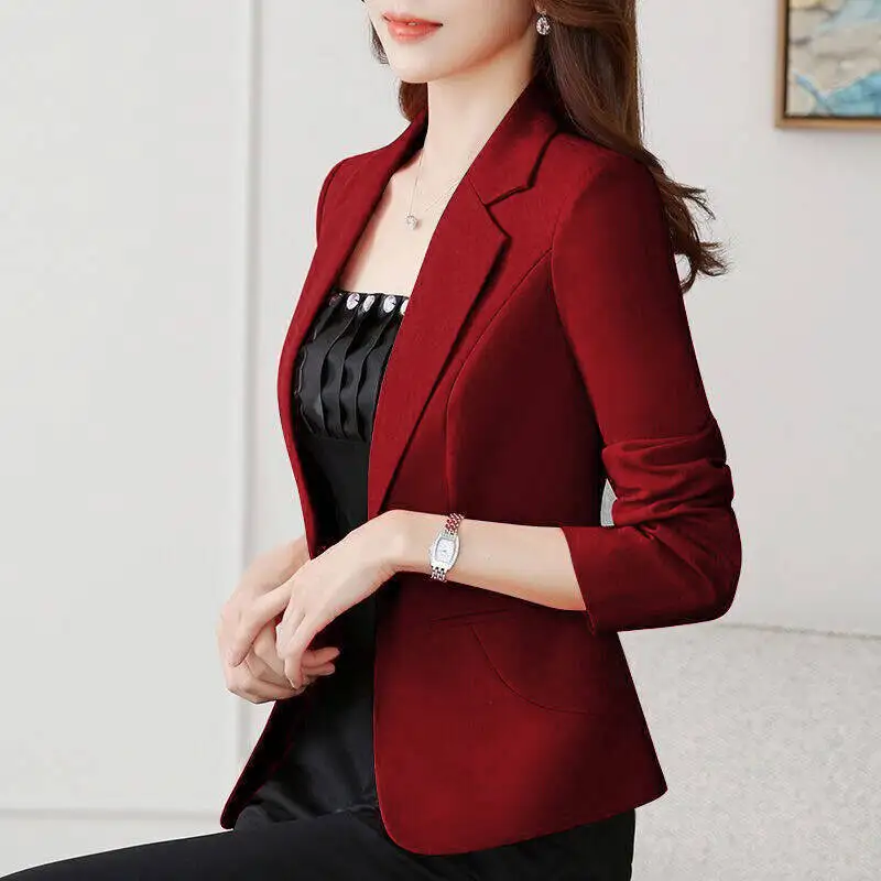 Top Trends: Suit Female Spring And Autumn Style Fashion Self-cultivation Casual Ladies Regular Single Breasted Solid Color One Button Shoppable Styles