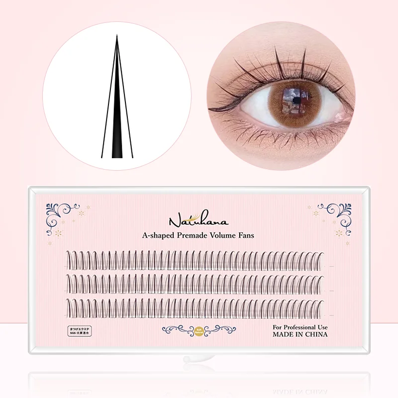 Top Trends: NATUHANA A / M Shape Premade Eyelashes Makeup Individual Lashes Cluster Spikes Lash Wispy Premade Fluffy False Eyelashes Makeup Shoppable Styles