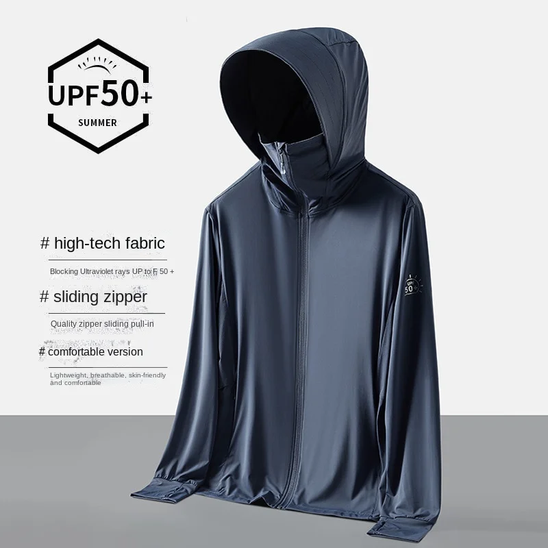 Top Trends: Windbreaker Jackets For Men Fishing Clothing Man Upf 50 Men's Summer Hooded Camping Male Uv Blocking Clothes Coat Trench Luxury Shoppable Styles