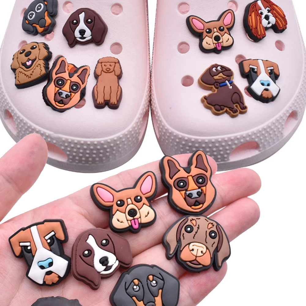 Top Trends: Wholesale 1pcs PVC Shoe Accessories For Crocs Charms Dog Badge Women Sandals Buckle Kids Pins Men Decoration Jeans Wristbands Shoppable Styles