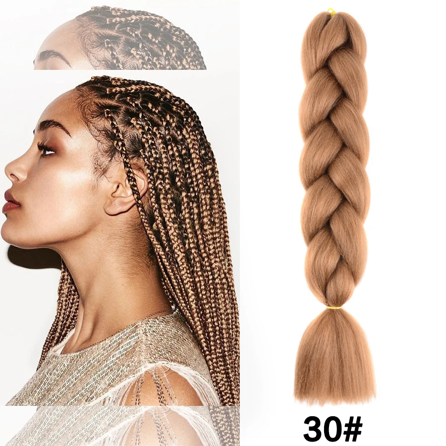 Top Trends: Synthetic Jumbo Braiding Hair Braids Hair Extension Pure Ombre Colors High Temperature Fiber Extensions For Women Shoppable Styles