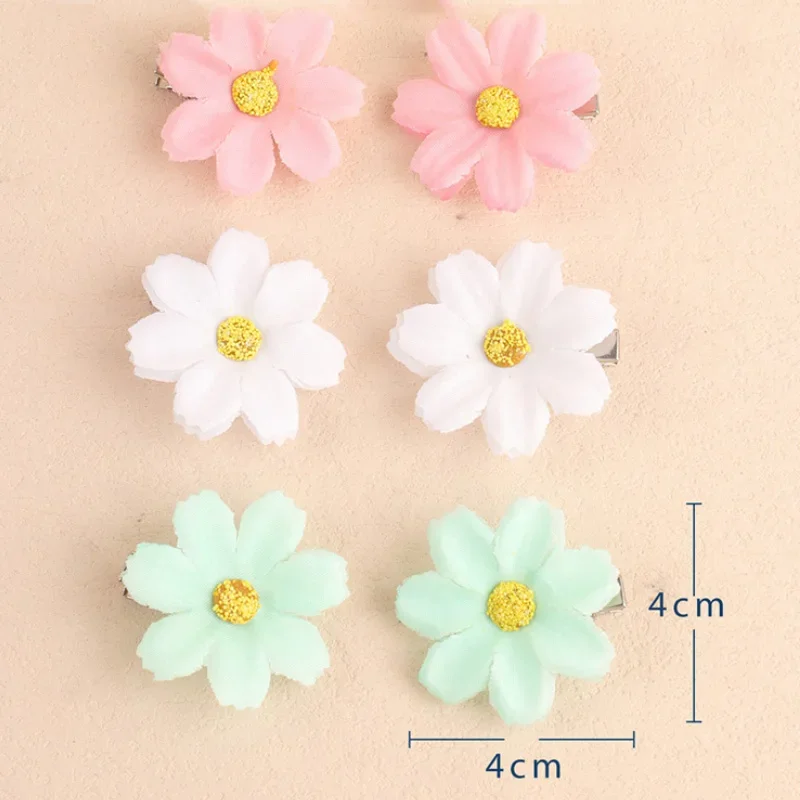 Top Trends: 8Pcs / set Cute Daisy Hair Clips For Baby Girls Mini Flower Hair Pin Barrettes Children Ponytail Holders Hair Accessories Gifts Shoppable Styles - Image 6