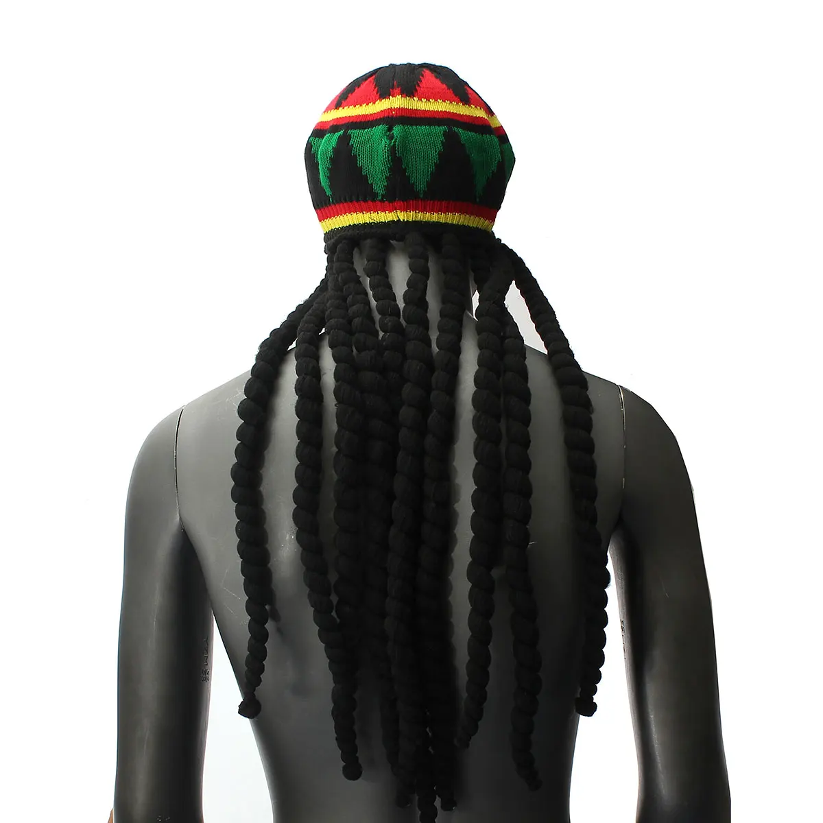 Top Trends: Hip Hop Cap Knitted Wig Braid Hat Male Jamaican Bob Marley Rasta Beanie Winter Gorra Hombre Dreadlocks Reggae Czapka Zimowa Shoppable Styles