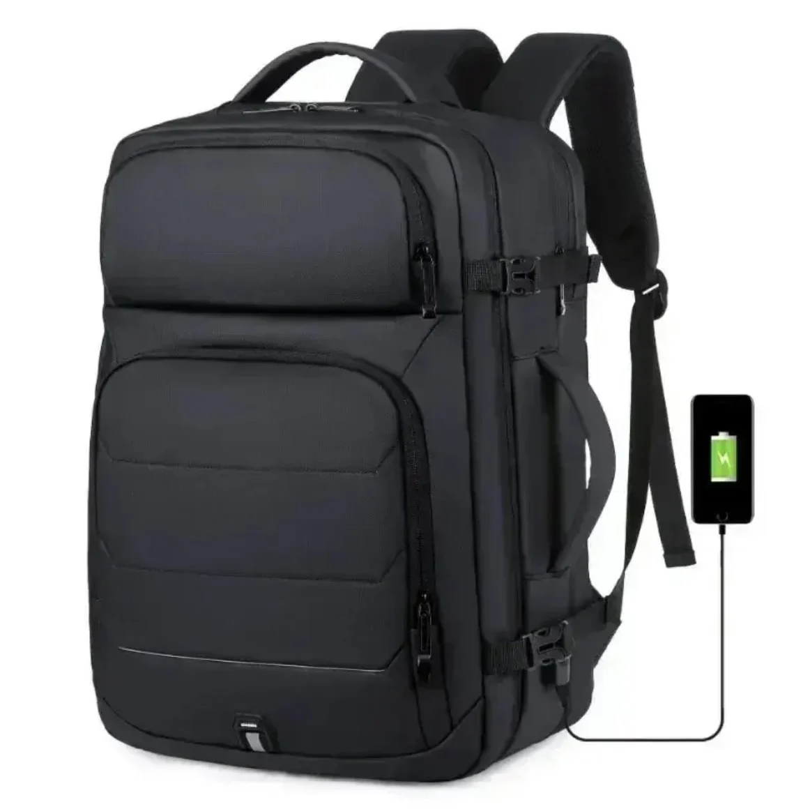 Top Trends: Large Capacity Expandable Backpacks USB Charging Port 17 Inch Laptop Bag Waterproof SWISS-Multifunctional Business Travel Bag Shoppable Styles