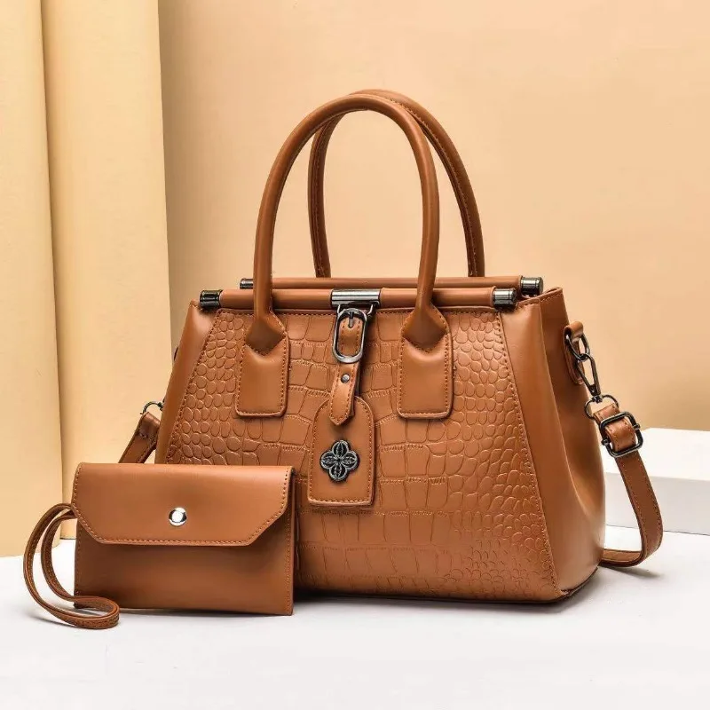 Top Trends: New Women Popular Single-Shoulder Bag Fashion Texture Handbag Composite Bag Crocodile Pattern Leather High Quality Crossbody Bag Shoppable Styles