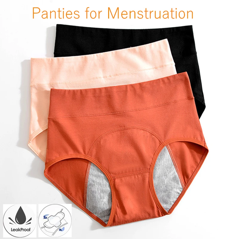 Top Trends: Panties For Menstruation Cotton Menstrual Panties High Waist Period Underwear Culotte Menstruelle Leak Proof Bragas Menstruales Shoppable Styles