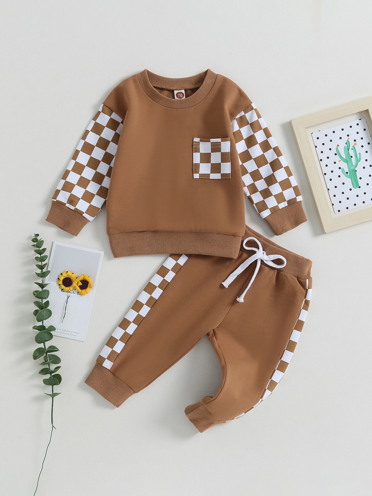 Top Trends: Adorable 2-Piece Toddler Boy S Outfit With Raglan Lattice Top And Drawstring Pants - Perfect For Newborns And Infants From 0-3T Shoppable Styles