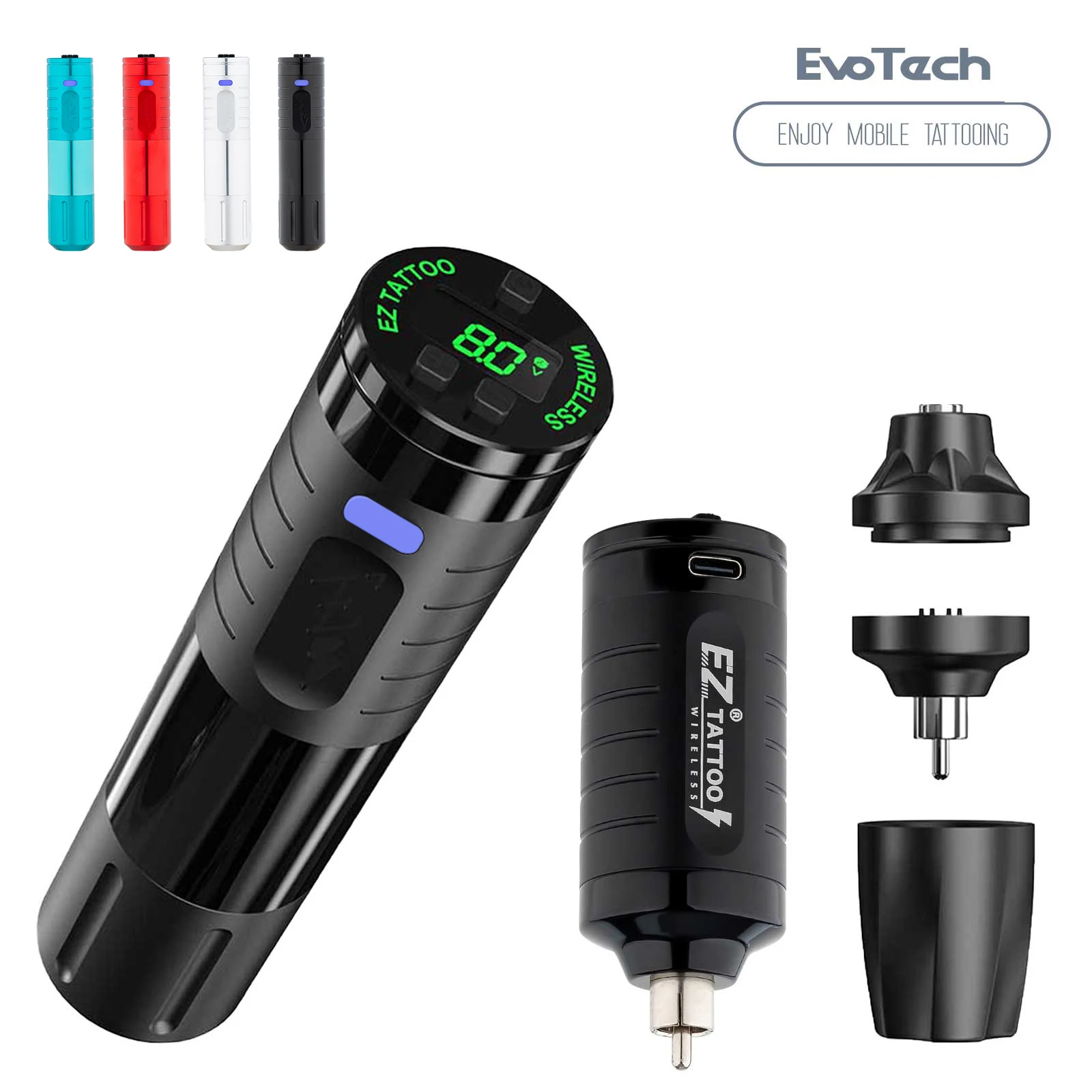 Top Trends: EZ EvoTech Wireless Battery Tattoo Machine Pen EZ Intelligent Chip Customized External Rotor Brushless Shoppable Styles