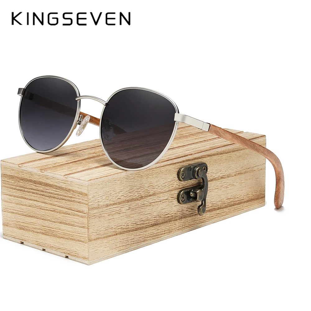 Top Trends: KINGSEVEN Sunglasses For Men UV400 Polarized Women’s Eyeglass Frame Natural Wood Fashion Sun Glasses Protection Eyewear Shoppable Styles