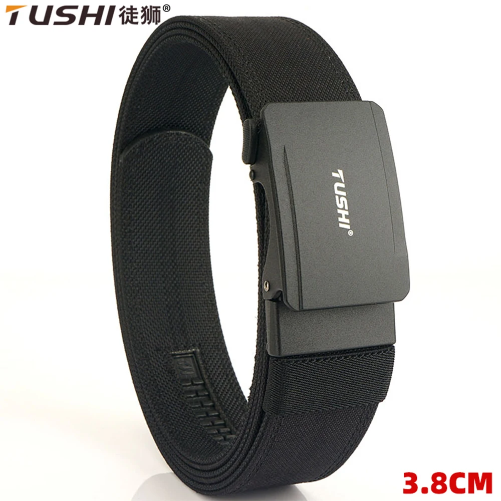 Top Trends: TUSHI New Military Belt Men Sturdy 1100D Nylon Metal Automatic Buckle Police Duty Belt Tactical Outdoor Girdle IPSC Accessories Shoppable Styles