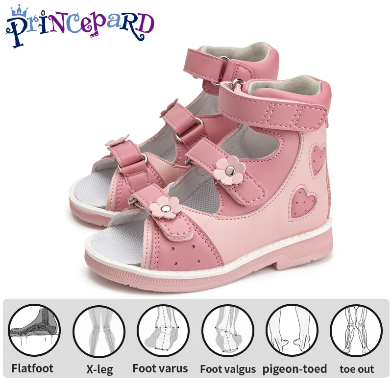 Top Trends: Child Orthopedic Sandals Princepard Girls Kids Corrective Shoes With High Back And Ankle &amp; Arch Support Shiny Pink Pairing Shoppable Styles