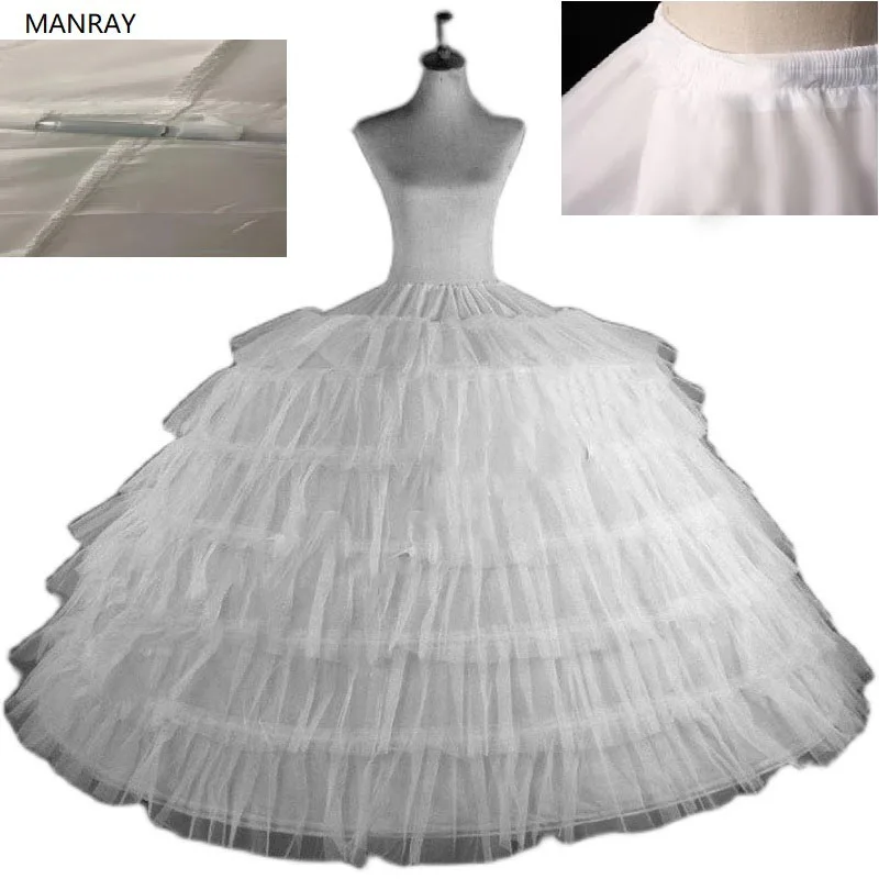 Top Trends: MANRAY White Skirt Support 6 Hoops Petticoats Bride For Wedding Dress Woman Big Ruffle Gown Underskirt Fluffy Tulle Adjustable Shoppable Styles