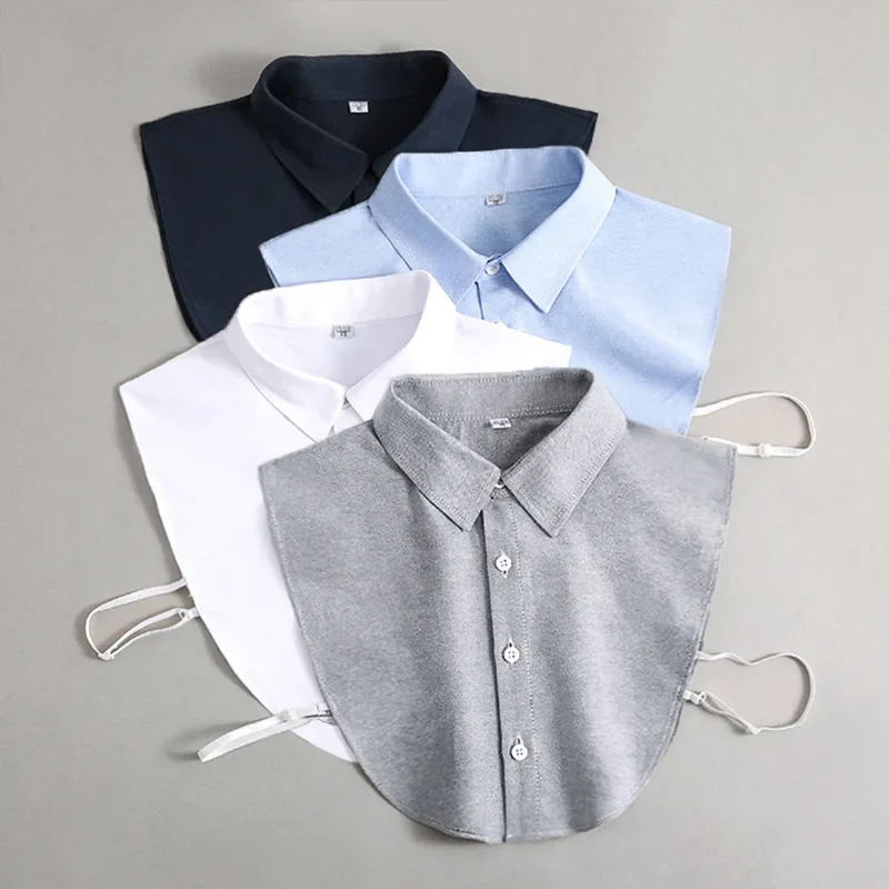 Top Trends: Oxford Textile Cotton Fake Collar For Men Unisex Versatile Spring Summer Fashion Business Collar Inside Office Work Fake Shirt Shoppable Styles