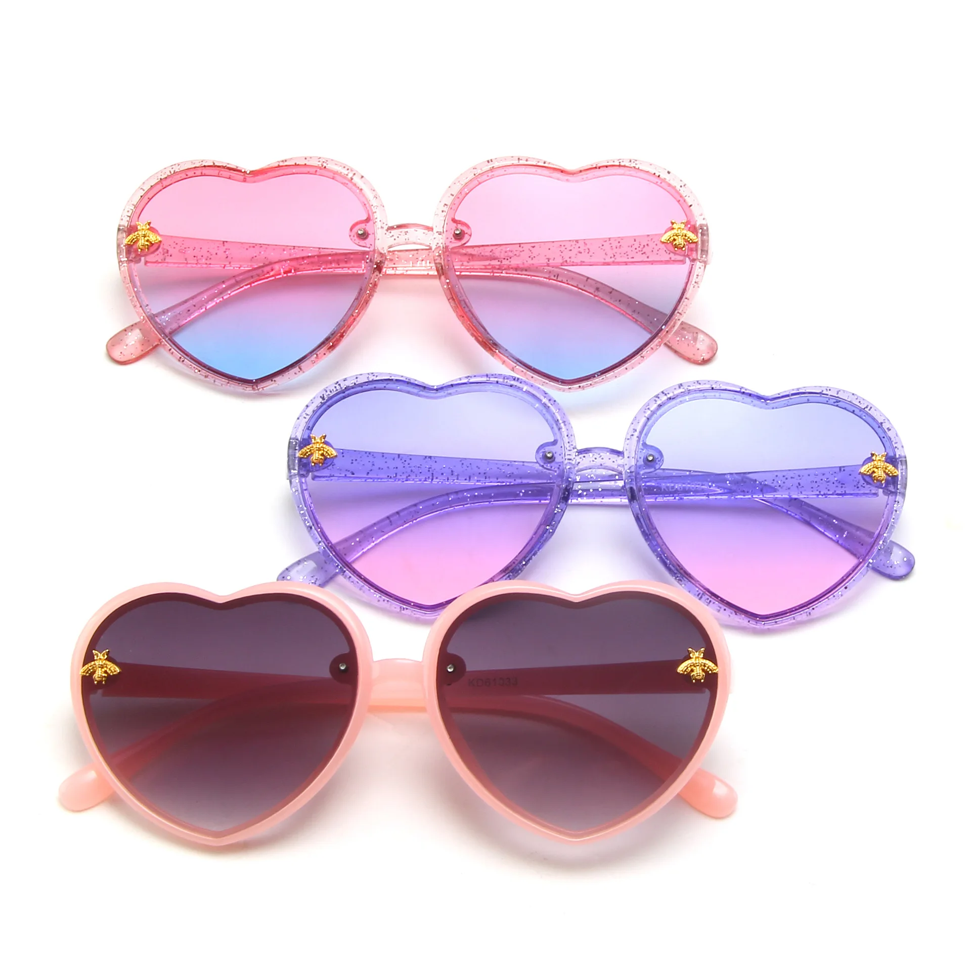 Top Trends: 1 / 2pcs Fashion Heart-Shape Sunglasses For Kids Retro Cute Pink Cartoon Sun Glasses Frame Girls Boys Baby Children Eyewear Goggle Shoppable Styles