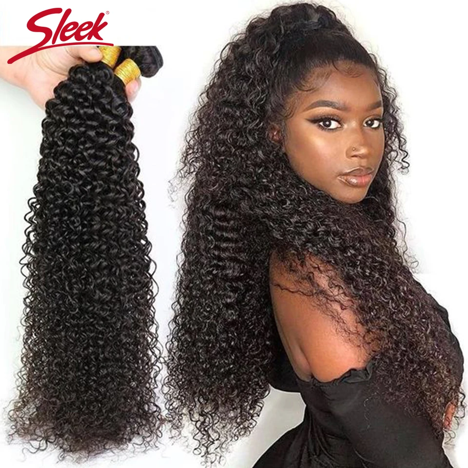 Top Trends: Sleek Peruvian Human Hair Weave Bundles Raw Kinky Curly Human Hair Bundles 30 32 34 Inch 1 / 3 / 4 Bundles Deep Curly Hair Extension Shoppable Styles