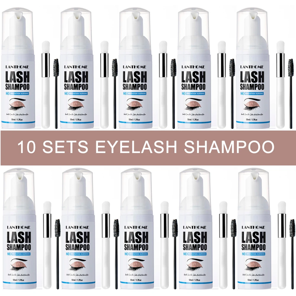 Top Trends: 50ML Lanthome Pro Eyelash Extension Shampoo Eyelid Lash Foaming Cleanser Glue Remover Deep Cleaning For Makeup Women Shoppable Styles