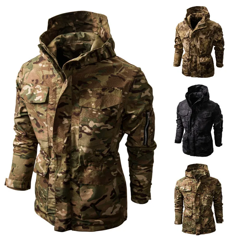 Top Trends: Classic Men Tactical Jacket Fashion Casual Camo Hooded Outdoor Shooting Sports Mountaineering Suit Winter Windproof Coat Shoppable Styles