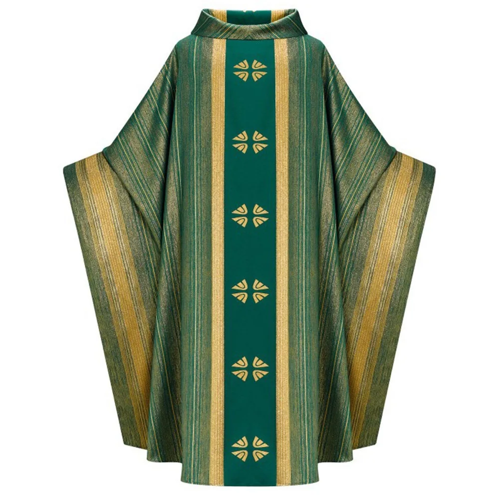 Top Trends: Long Cassocks For Clergy Men Priest Costume Pullover Prayer Robe Men Vestments Printed Chasuble And Stole Christian Priest Robe Shoppable Styles