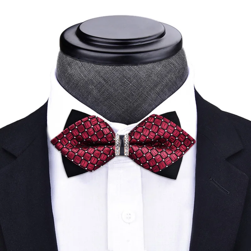 Top Trends: 1Piece Bow Tie Bling Crystal Metal Decoration Sharp Corners Butterfly Knot Men's Accessories Wedding Party Banquet Club Business Shoppable Styles - Image 2