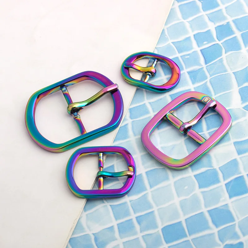 Top Trends: 10-30-100pcs 25mm 39mm Rainbow High Quality Pin Buckle Metal Bag Belt Buckles Decoration DIY Accessory Sewing Shoppable Styles