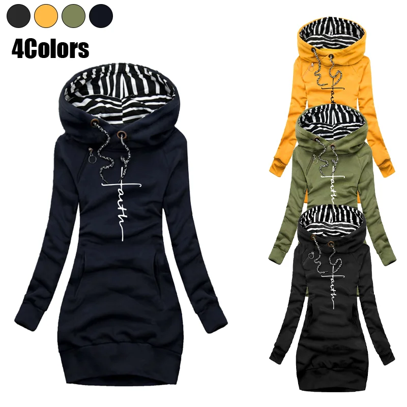 Top Trends: NEW Women&#039;s Autumn Dresses Fashion Long Sleeve Hoodie Dress Casual Female Outdoors Pullover Dress Shoppable Styles