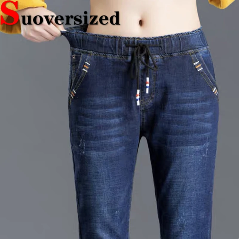 Top Trends: Oversized 26-34 Pencil Jeans Elastic High Waist Skinny Vaqueros Vintage Fashion Denim Pants Women Slim Stretch Jean Pantalones Shoppable Styles