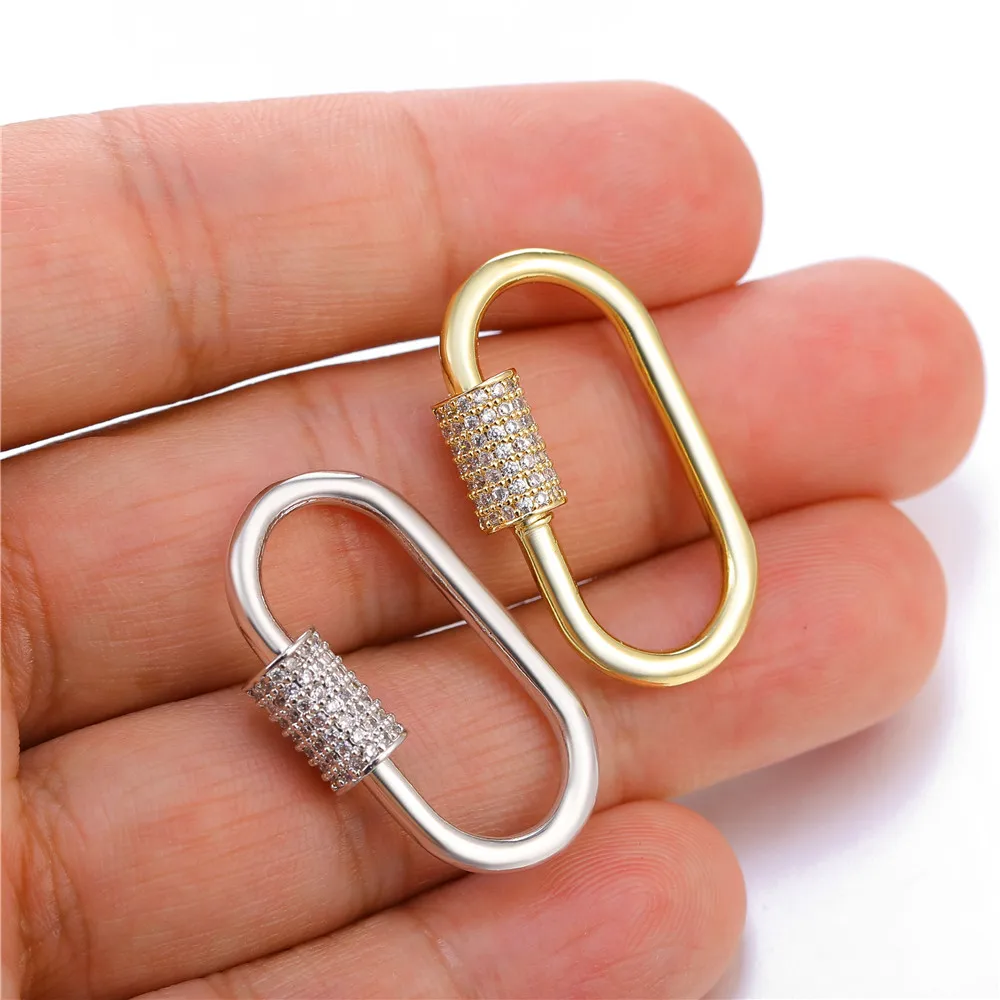 Top Trends: 2023 DIY Spiral Clasp Hooks Handmade Jewelry Finding Accessories Real Gold Plating Screw Clasps Pendant For DIY Jewelry Making Shoppable Styles - Image 4