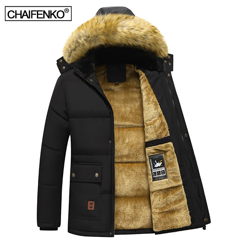 Top Trends: Men Warm Parkas 2023 Winter New Windproof Fleece Thick Jacket Coat Men Fashion Hooded Fur Collar Jacket Classic Casual Parka Men Shoppable Styles