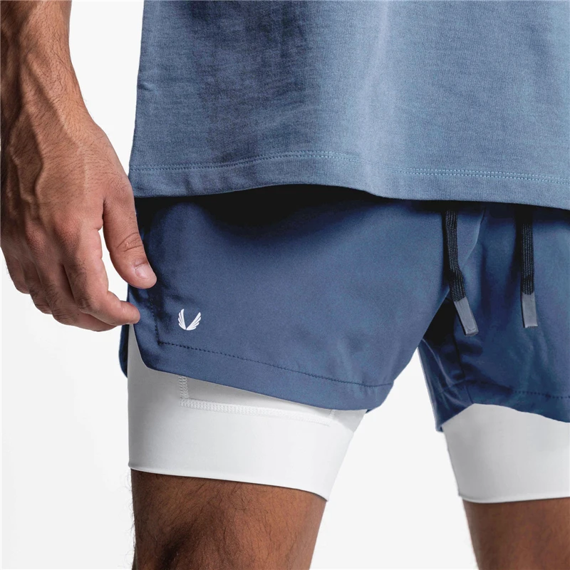 Top Trends: Summer NEW Men Running Shorts Outdoor Sports Training Exercise Jogging Gym Fitness 2 In 1 Shorts With Longer Liner Quick Dry Shoppable Styles