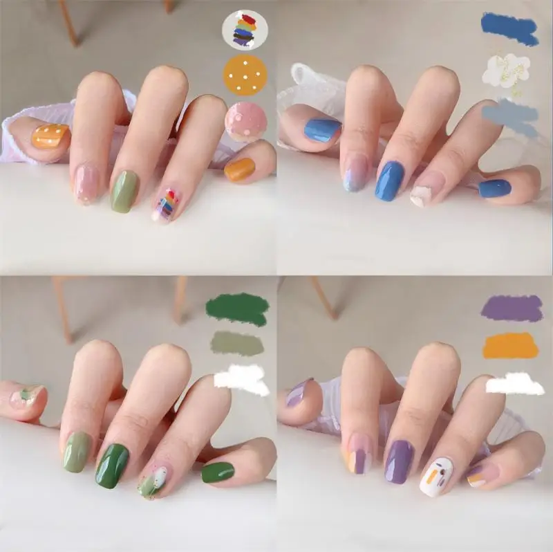 Top Trends: Nail Art Stickers Rainbow Graffiti Water Ripple Nail Stickers Waterproof And Long-Lasting Nail Patches Manicure Decoration Shoppable Styles