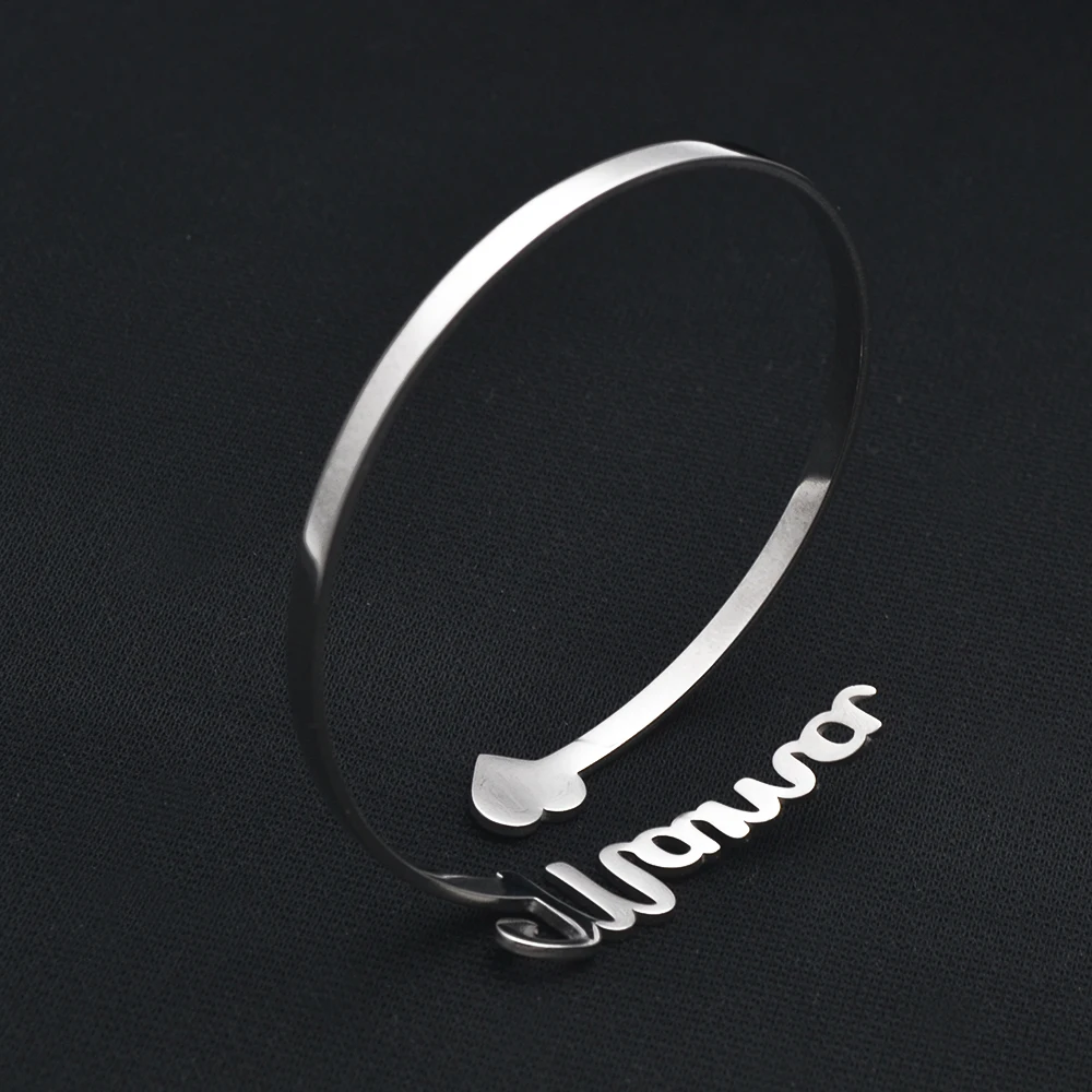 Top Trends: Customized Classic Name Personalized Romantic Love Bracelet Women's Men's Steel Color Dold Stainless Steel Jewelry Bracelet Shoppable Styles - Image 4