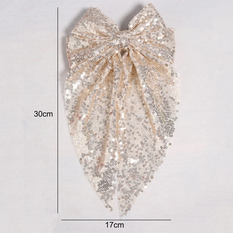 Top Trends: Ncmama Big Bows Sequins Hair Clip For Women Fashion Girls Handmade Bowknot Hairpins Ladies Barrette Headwear Hair Accessories Shoppable Styles - Image 6