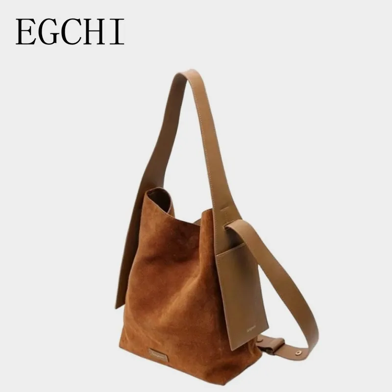 Top Trends: Egchi Original 100% Bucket Bag Light Luxury Women's Shoulder Bag Personality Design Large Capacity Portable Tote Bags For Women Shoppable Styles