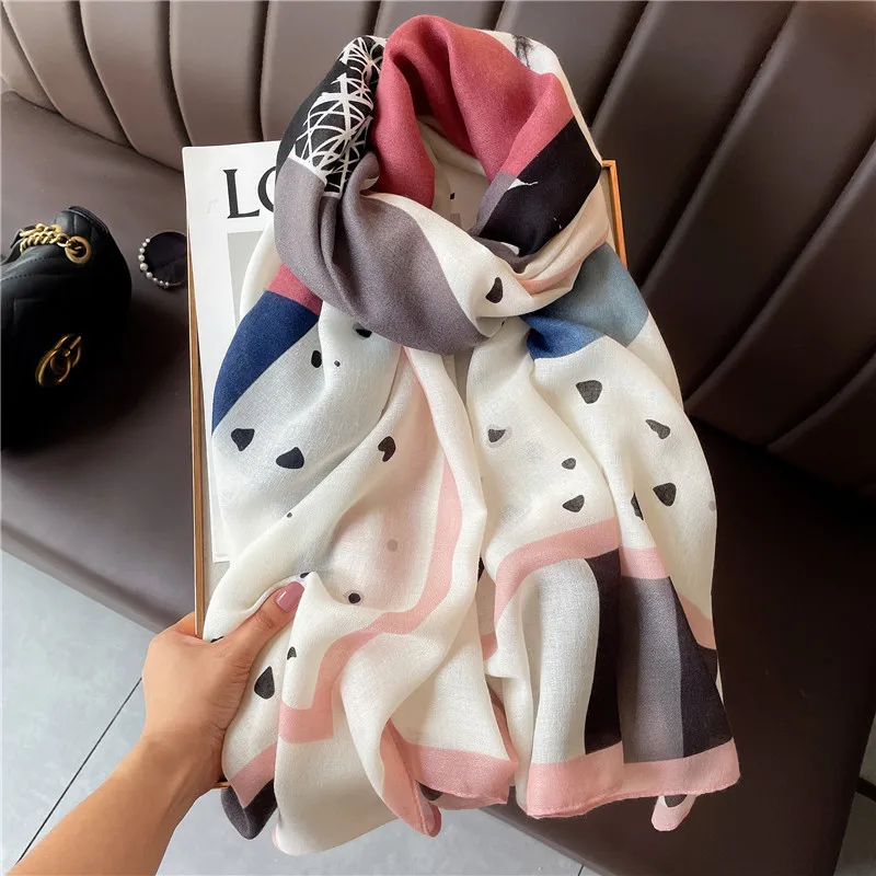 Top Trends: 180X90cm Fashion Spring And Autumn Scarf Women&#039;s Cotton And Linen Dual-purpose All-match Thin Winter Silk Scarf Long Gauze Scarf Shoppable Styles