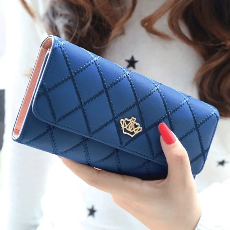 Top Trends: Women Wallet Lady Clutch Leather Plaid Hasp Female Wallets Long Length Card Holder Phone Bag Money Coin Pocket Ladies Purses Shoppable Styles