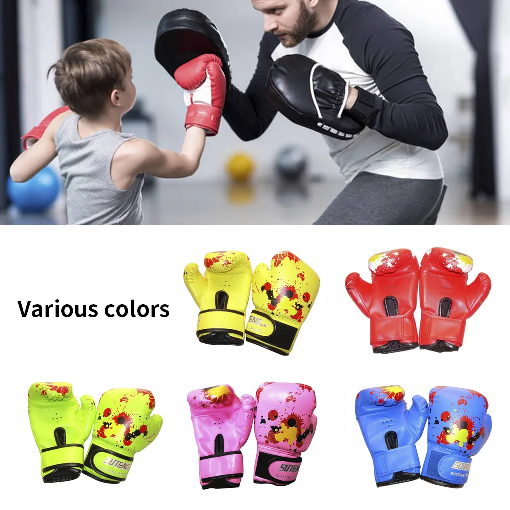 Top Trends: Children Boxing Glove PU Leather Sport Punch Bag Training Gloves Sparring Glove For Kids Shoppable Styles