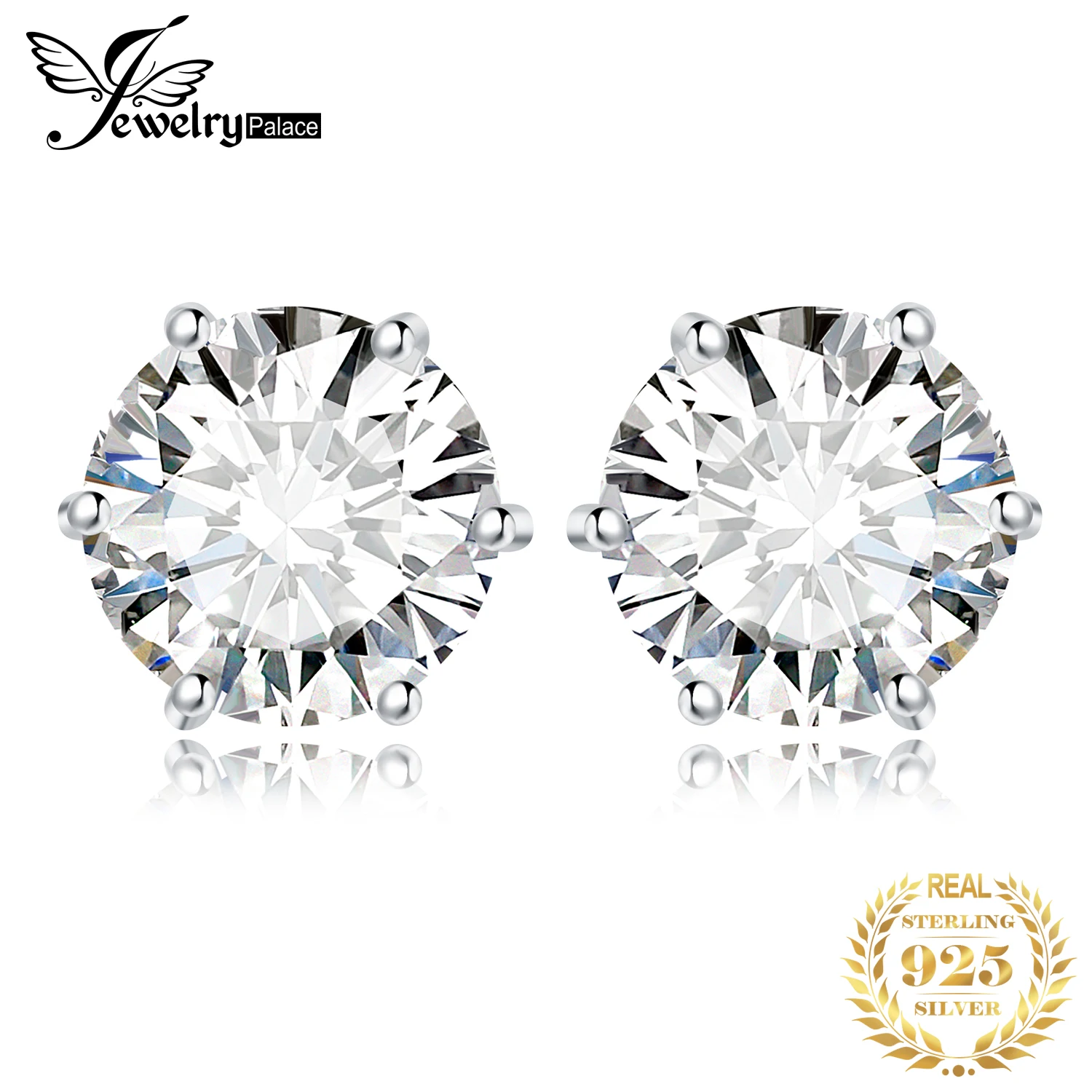 Top Trends: JewelryPalace Moissanite D Color Total 0.6ct 1ct 2ct 3ct 4ct 6ct S925 Sterling Silver Stud Earrings For Woman Shoppable Styles