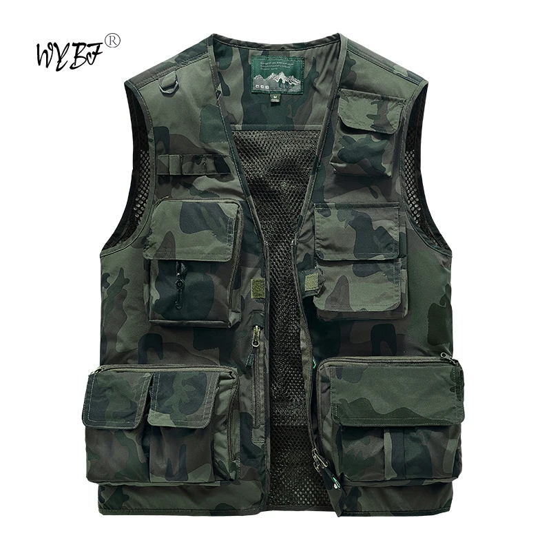 Top Trends: Men Camouflage Multi Pocket Sleeveless Cargo Vest Mens Tactical Military Cardigan Waistcoat Vest Man Casual Bomber Vest Jacket Shoppable Styles