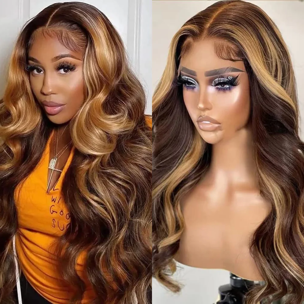 Top Trends: 13x4 Ombre Body Wave Lace Front Wig Honey Blonde Wig Human Hair Brazilian Glueless Wig Human Hair Lace Frontal Wigs For Women Shoppable Styles