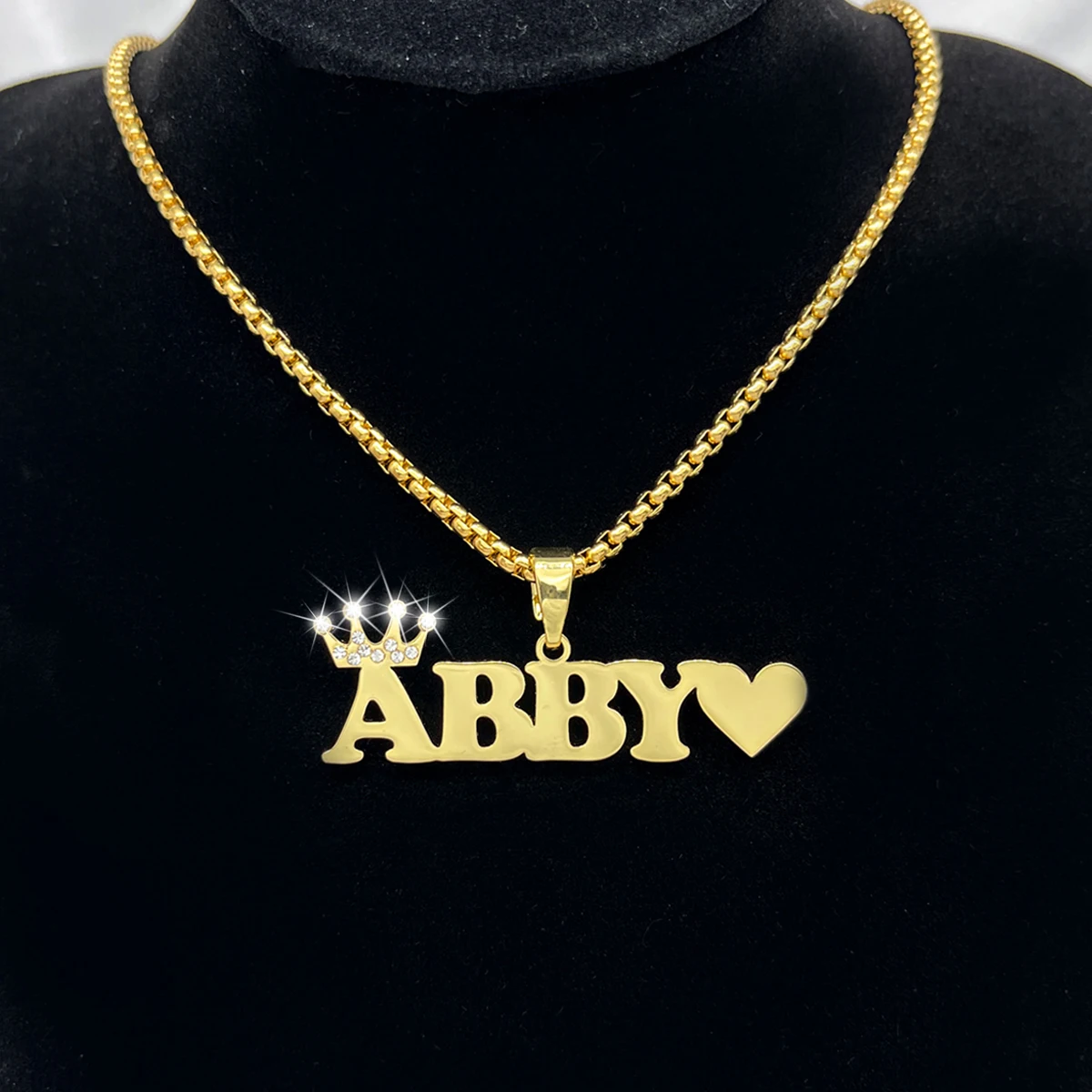 Top Trends: Custom Initials Crown Name Necklace Stainless Steel Necklace For Women Customized Letters Necklace Personalized Zirconia Pendand Shoppable Styles