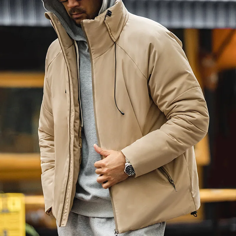 Top Trends: Maden Winter Thick Coat Men’s Casual Down Jacket Stand Collar Warm Cotton Puffer Jackets Cotton-padded Coats High Quality Shoppable Styles - Image 3