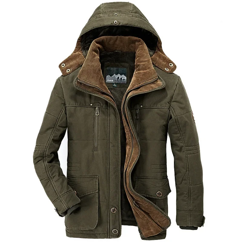 Top Trends: Men&#039;s Winter Down Jacket With Hat Casual Warm Large Size Coat Quality Men&#039;s Multi-pocket Cargo Shoppable Styles