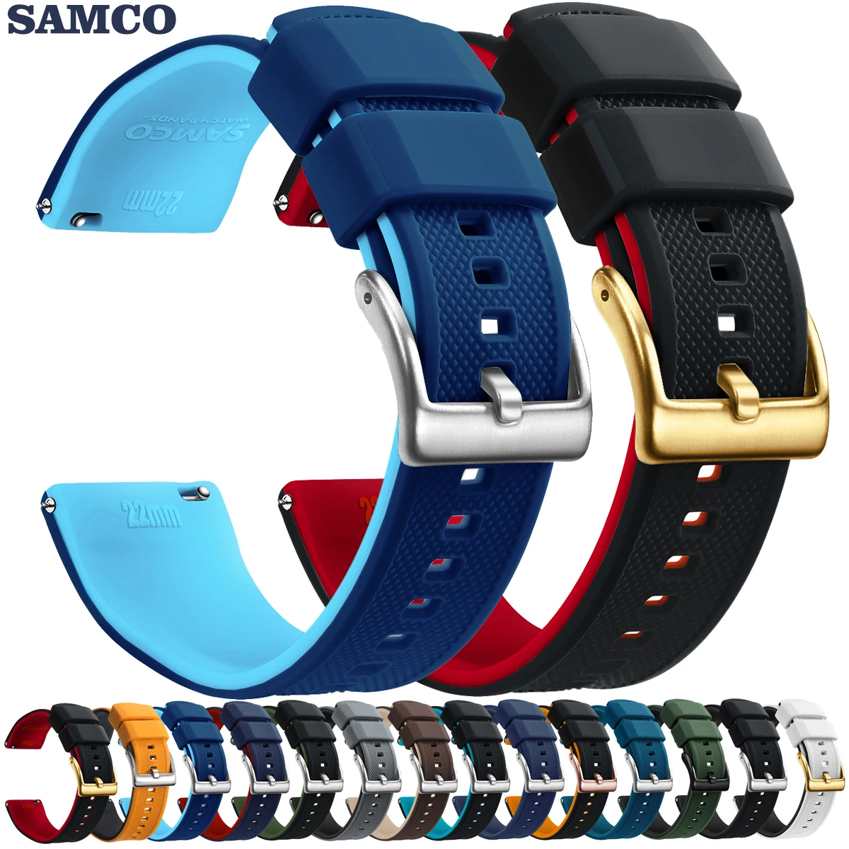 Top Trends: Quick Release Rubber Watch Strap Silicone Watch Band 18mm 20mm 22mm Huawei , Samsung Galaxy, Garmin, Watch Replacement Watchband Shoppable Styles