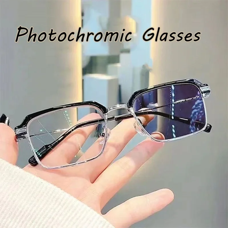 Top Trends: Oversized Frame Photochromic Glasses Blue Light Blocking Reading Glasses Ultra Clear Presbyopic Eyeglasses Diopter Eyewear Shoppable Styles