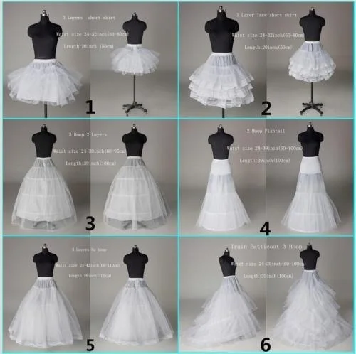 Top Trends: New High-Quality 6 Style White Skirt Crinoline Wedding Petticoat / Underskirt Shoppable Styles