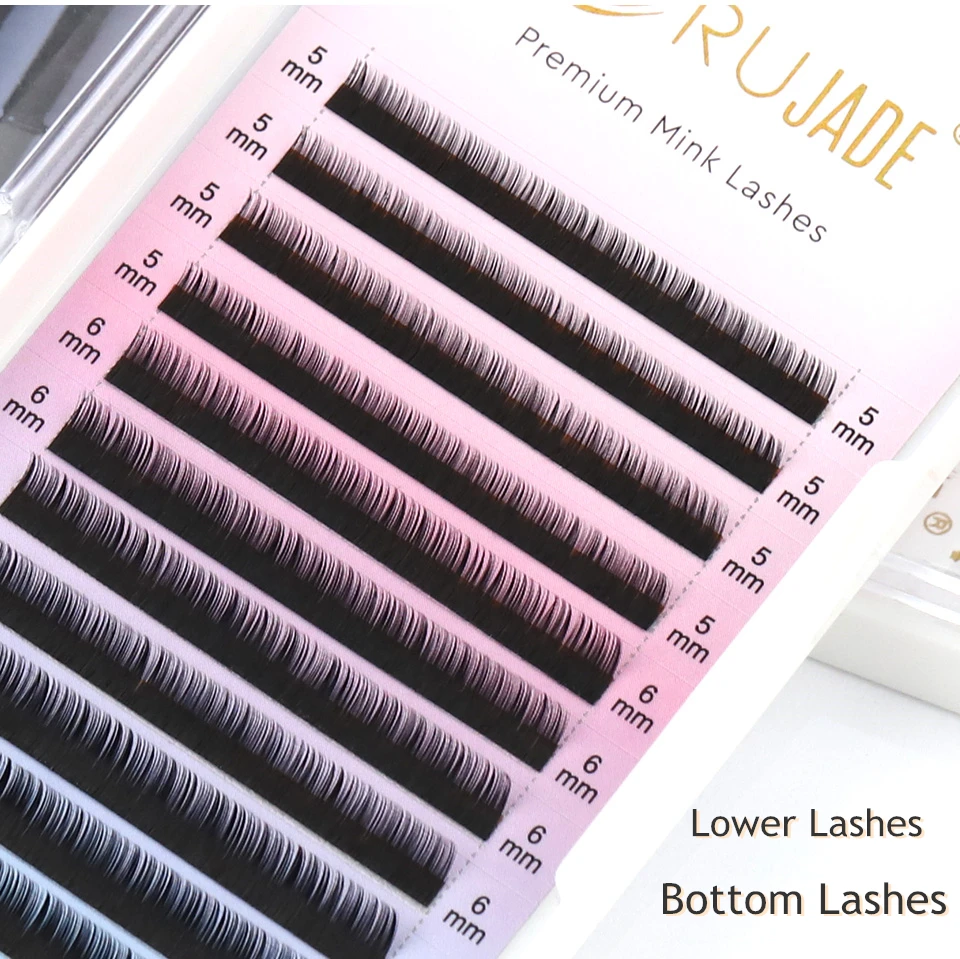 Top Trends: RUJADE Bottom Lower Lashes 5mm 6mm 7mm 8mm Short Sizes Under Eyelashes Lower Lashes Natural False Individual Eyelash Extension Shoppable Styles