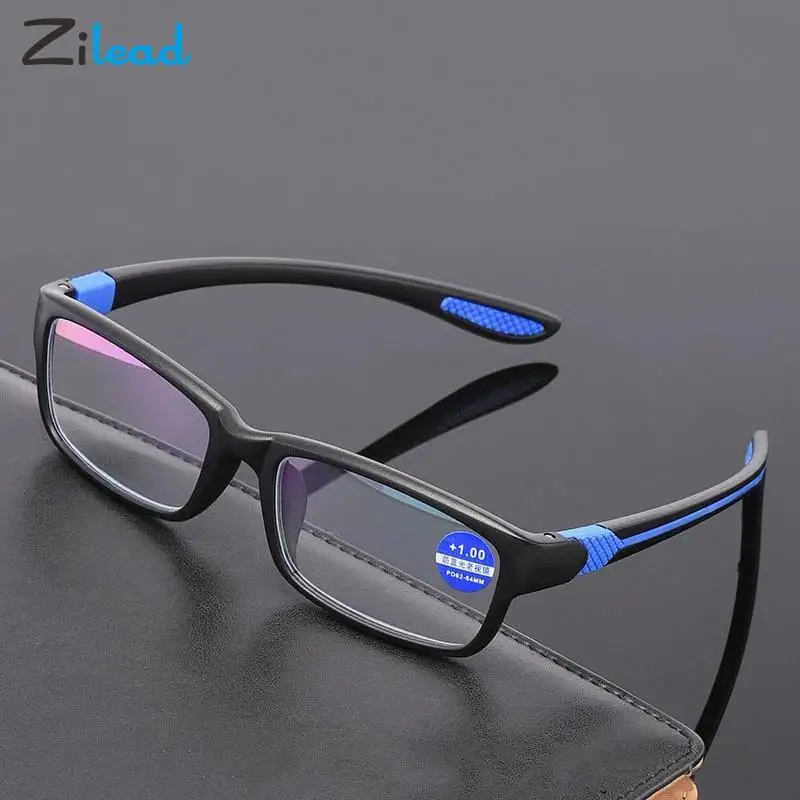 Top Trends: Zilead Ultralight TR90 Reading Glasses Blue Light Blocking Presbyopia Eyeglasses Men Hyperopia Optical Eyewear+ 1.0+ 1.5+ 2+ 2.5+ 3+ 4 Shoppable Styles