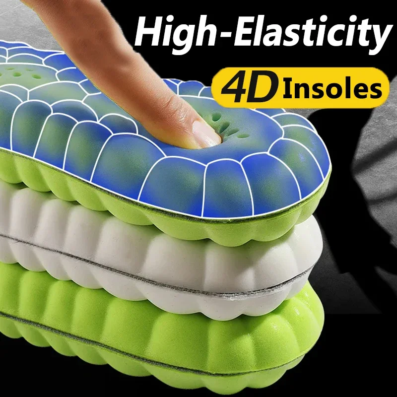 Top Trends: 4D Latex Sport Insoles Super Soft High Elasticity Shoe Pads Anti-pain Deodorant Cushion Arch Support Running Insoles Foot Insole Shoppable Styles